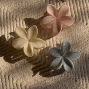 Marble Flower Hair Claws